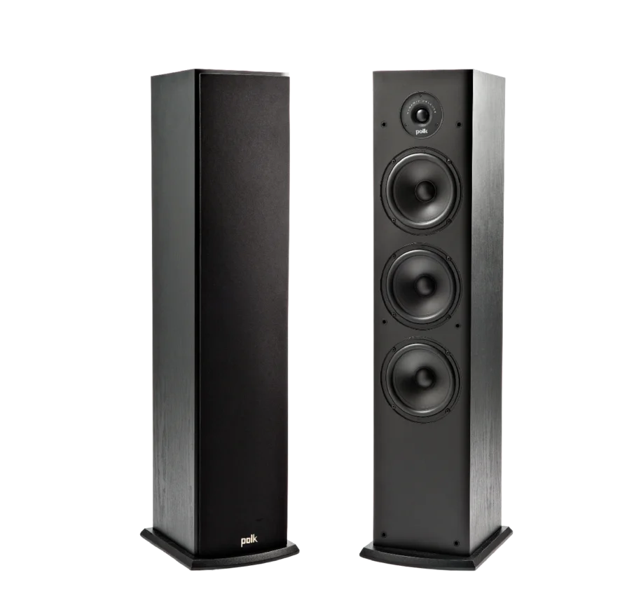 Polk Audio T50 Tower Speakers (Black) Pair
