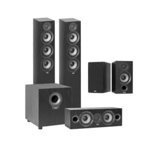 Elac Debut 2.0 ( 5.1 Home Theater Speaker Package ) Tower Fronts