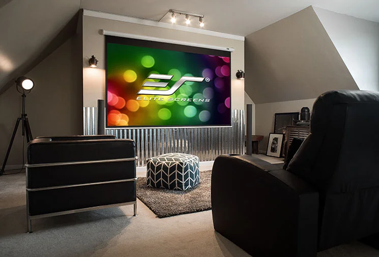 Elite Screens Manual B 100-INCH Manual Pull Down Projector Screen Diagonal 16:9 Diag 4K 8K 3D Ultra HDR HD Ready Home Theater Movie Theatre White Projection Screen with Slow Retract Mechanism M100H - Image 5